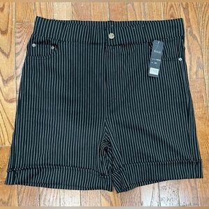 Rozas Black Pinstripe Women's Shorts
